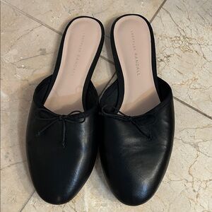 Loeffler Randall Black Leather Mules